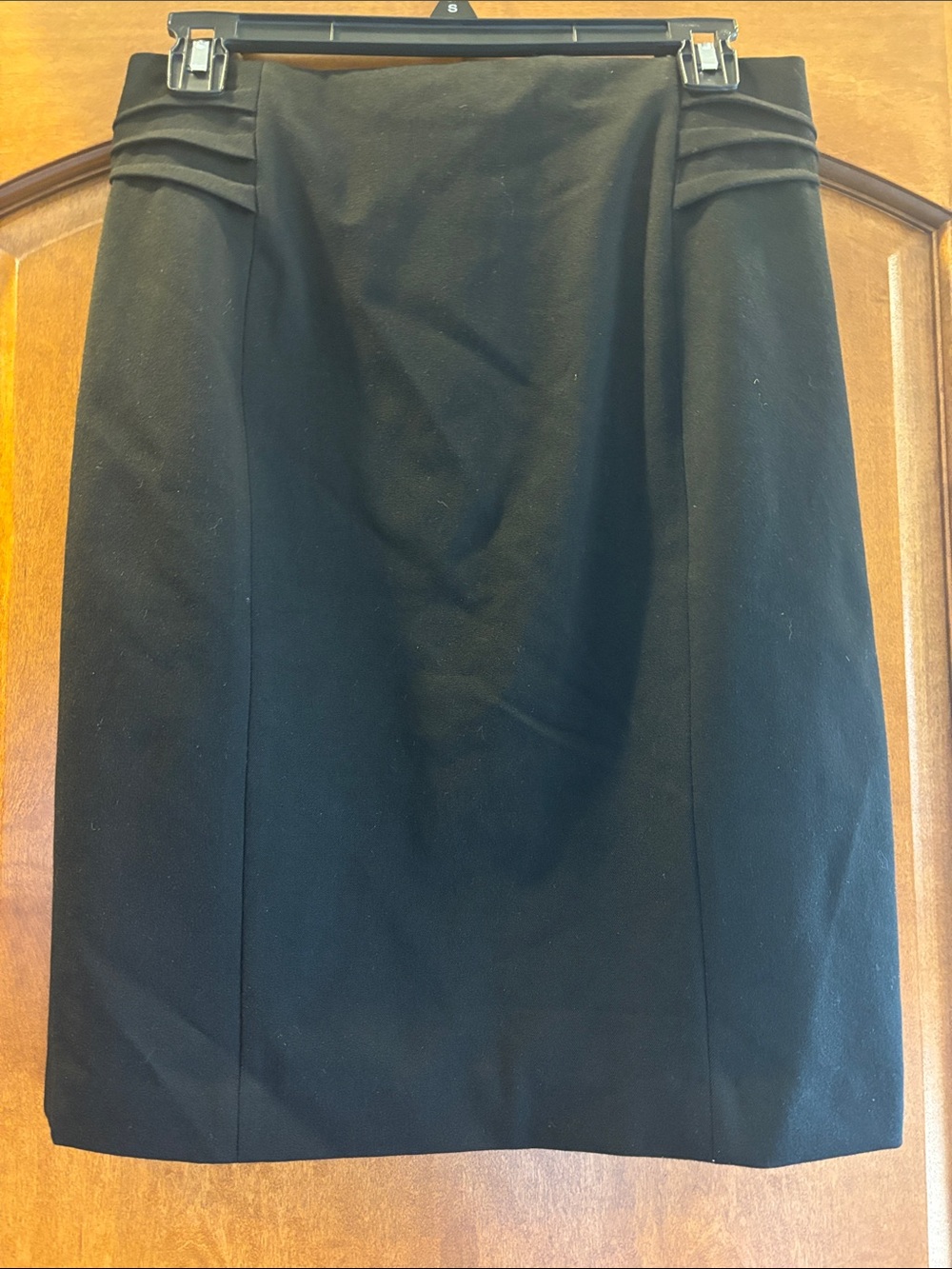 Express Black Pencil Skirt with Waist Pleat Detail